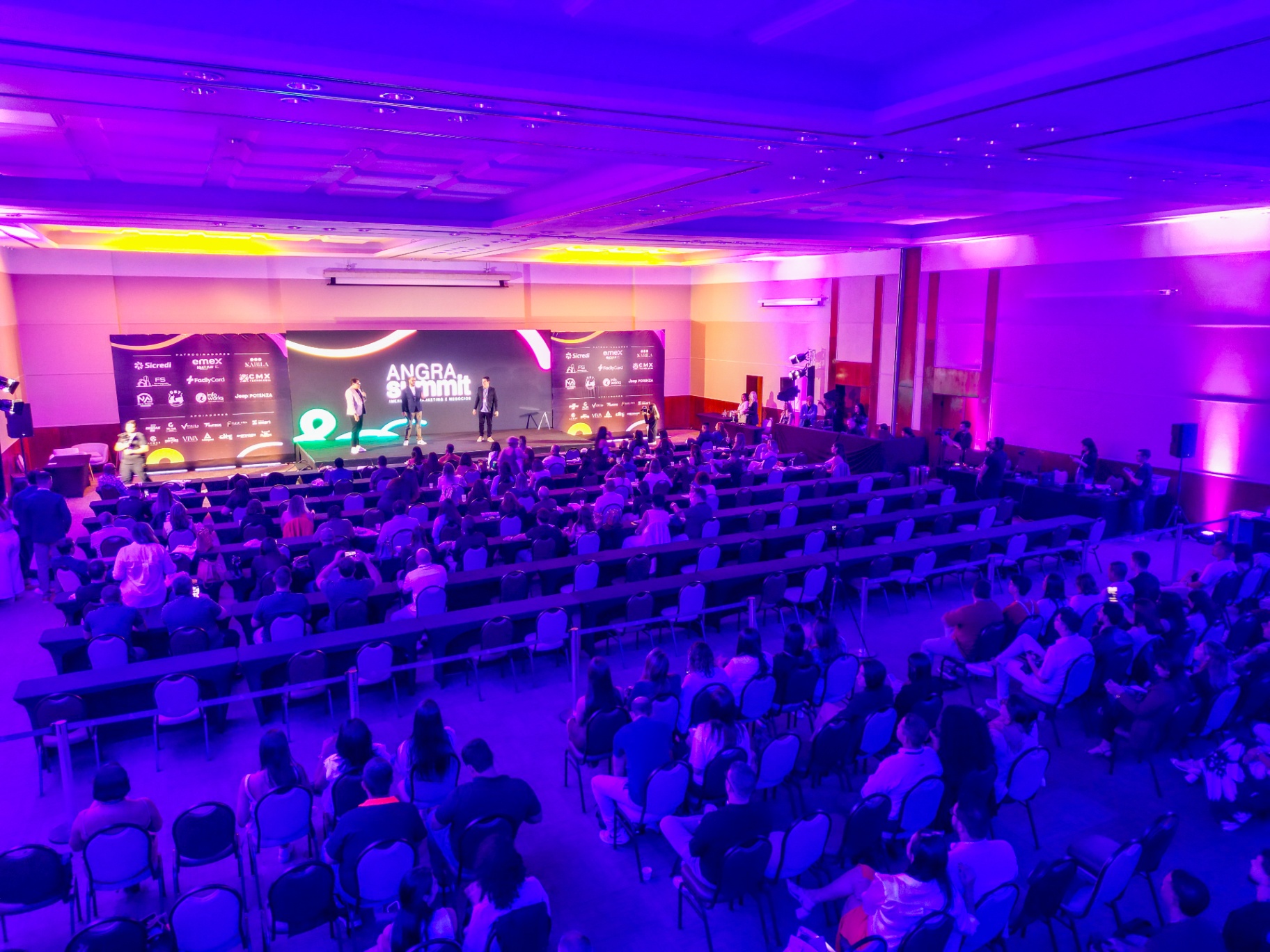 Vista aérea do evento